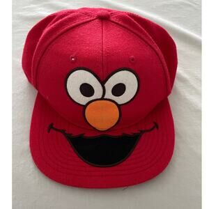 Sesame Street Elmo Red Snap Back Hat Embroidered OSFA
